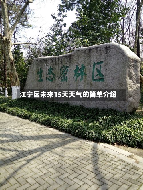 江宁区未来15天天气的简单介绍-第1张图片
