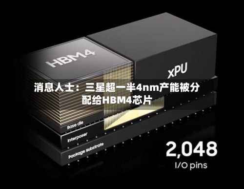 消息人士:三星超一半4nm产能被分配给HBM4芯片-第1张图片