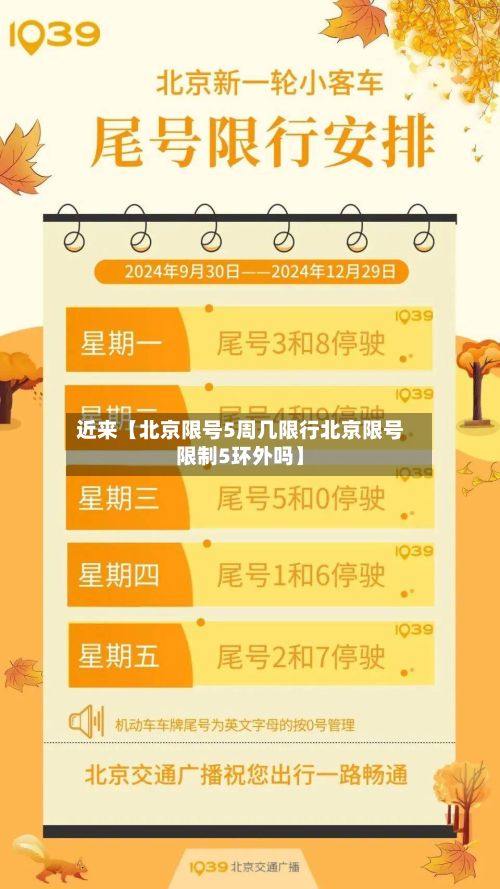 近来【北京限号5周几限行北京限号限制5环外吗】-第1张图片