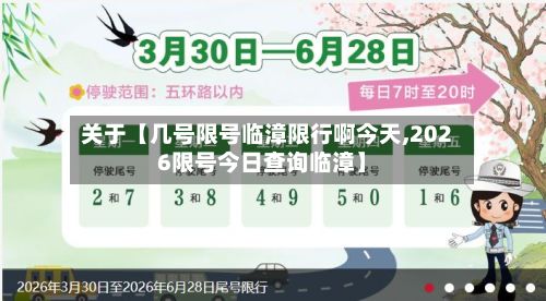 关于【几号限号临漳限行啊今天,2026限号今日查询临漳】-第1张图片