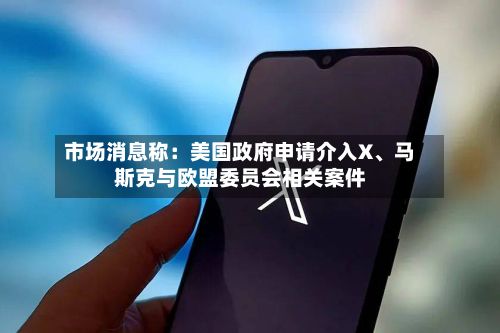 市场消息称：美国政府申请介入X	、马斯克与欧盟委员会相关案件-第1张图片